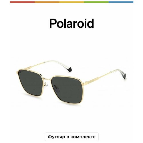 Солнцезащитные очки Polaroid Polaroid PLD 4120/G/S/X LOJ M9 PLD 4120/G/S/X LOJ M9, золотой солнцезащитные очки polaroid pld 8015 n j5g jy прямоугольные оправа металл зеркальные со 100% защитой от уф лучей поляризационные золотой