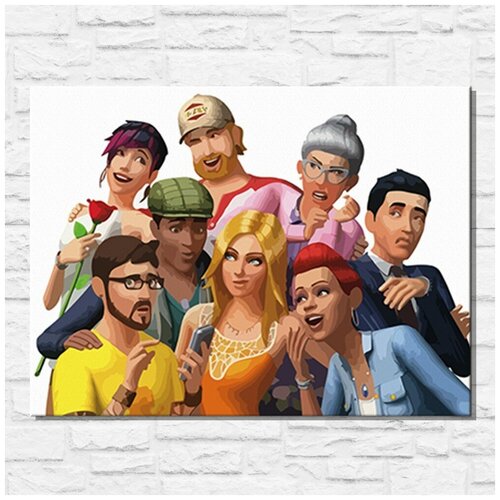 Картина по номерам на холсте игра The Sims 4 - 11632 Г 30x40