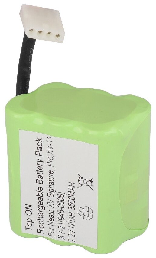 Аккумулятор для робота-пылесоса Neato XV Signature, Pro, XV-11, XV-21. 7.2V 3500mAh Ni-MH. PN: 945-0006. TopON - фото №1