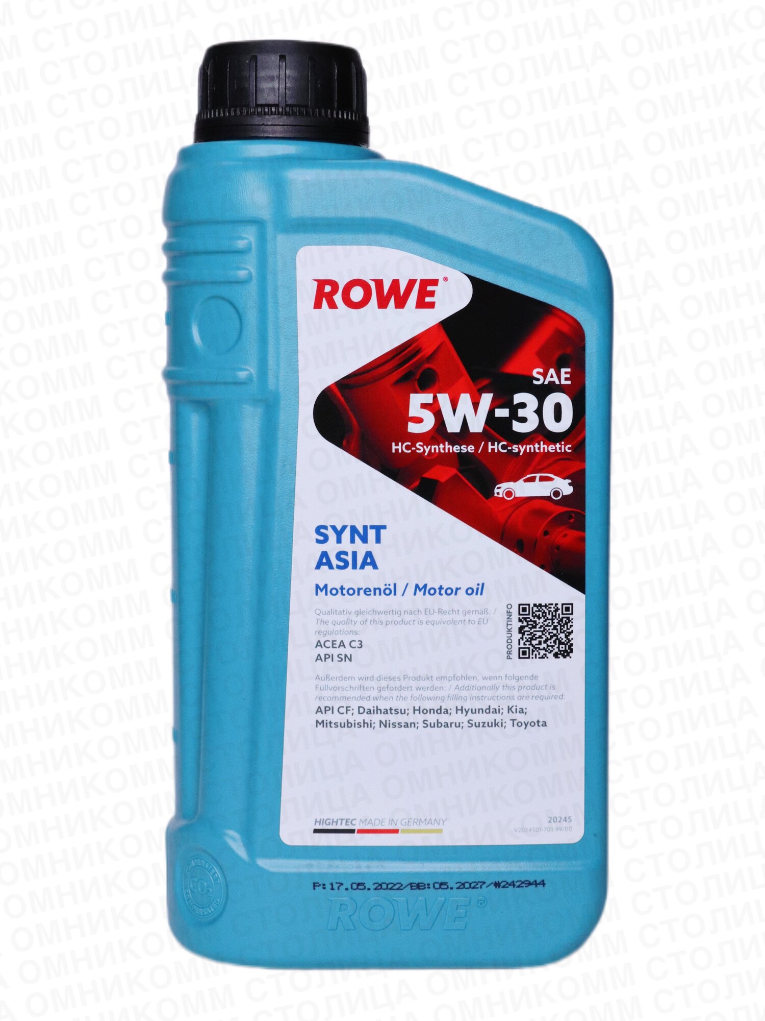 Моторное масло ROWE HIGHTEC SYNT ASIA SAE 5W-30