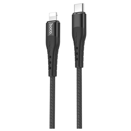 Кабель Lightning to Type-C (PD), HOCO, U64, черый кабель ldnio lc112 usb pd type c lightning 2m 30w медь 176 жил нейлоновая оплетка серый