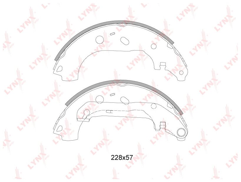 Колодки тормозные барабанные зад LYNXauto BS-3005