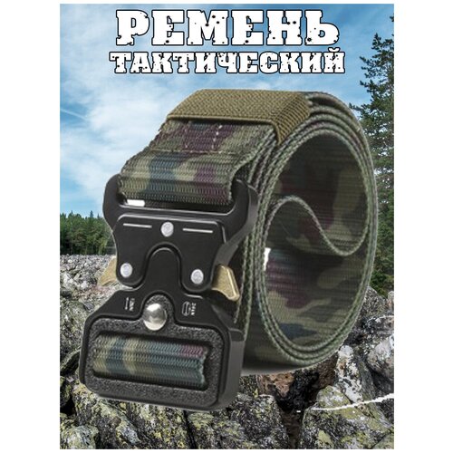 фото Ремень металл, тактический, для мужчин, длина 120 см., зеленый awengo belts