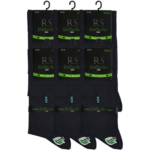 Носки Raffaello Socks, 6 пар, размер 42-45, серый носки raffaello socks 6 пар размер 42 45 синий