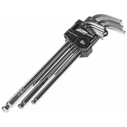 Набор имбусовых ключей JTC AUTO TOOLS 3506, 9 предм., серебристый набор ключей шестигранных г образных 1 5 12мм 11пр jtc jtc jtc5350