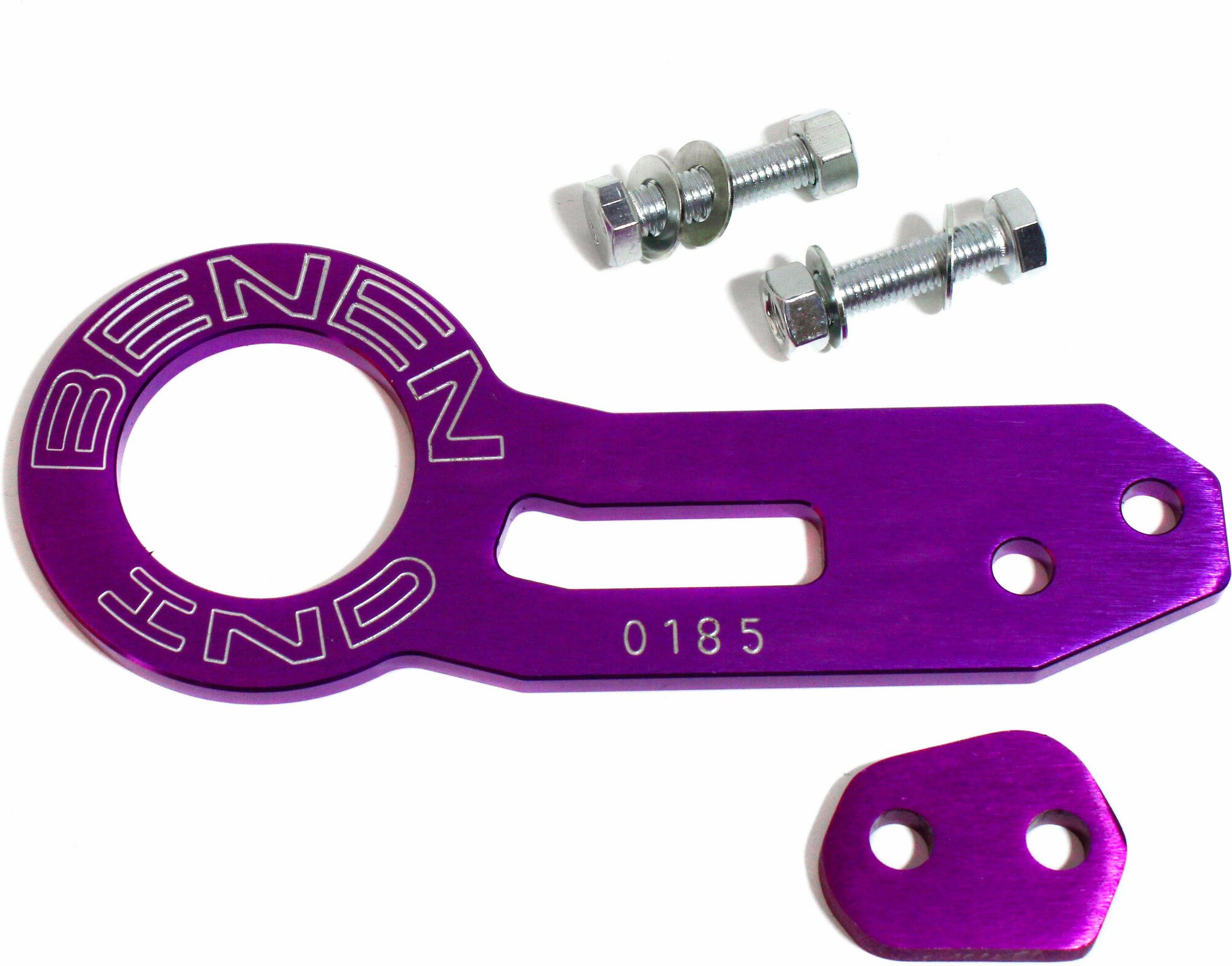 Крюк буксировочный Benen с углом фиолетовый / Петля универсальная JDM Drift