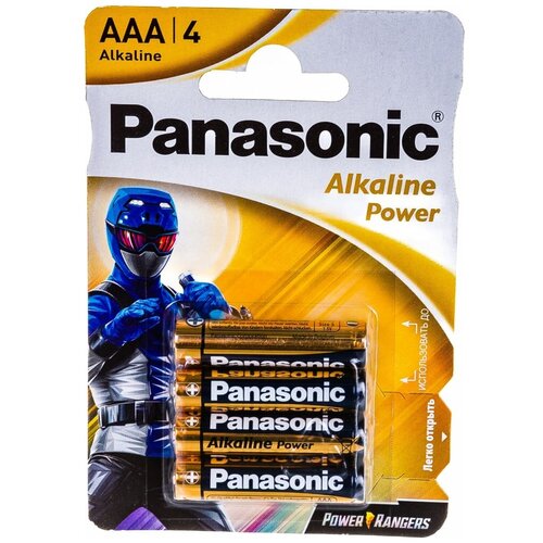 Panasonic Батарейка щелочная LR03 AAA Alkaline 1.5В бл/4 5410853056560 батарейки мизинчиковые panasonic aaa alkaline power 20 шт