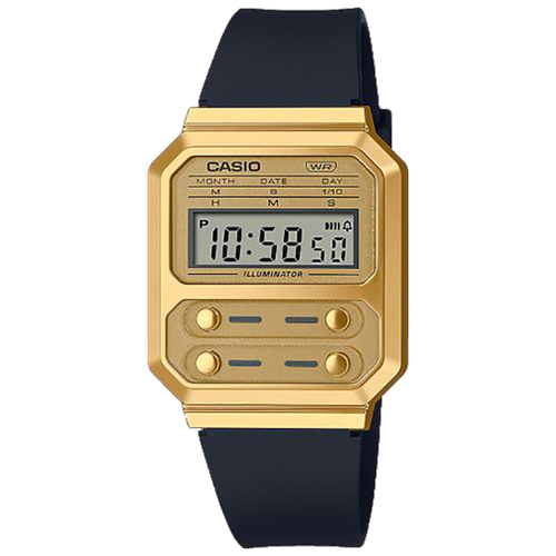 наручные часы casio vintage a 100wefg 9a золотой черный Наручные часы CASIO Vintage, золотой
