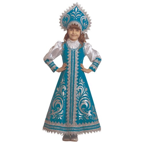 фото Карнавальный костюм «снегурочка русская», р. 36, рост 140 см батик