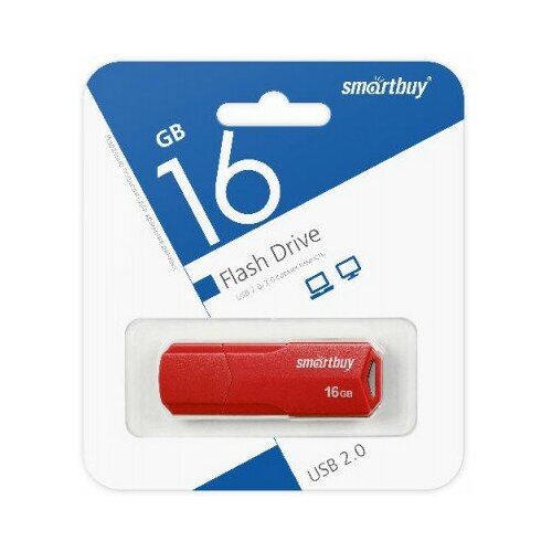Флешка USB 2.0 SmartBuy 16 ГБ Clue ( SB16GBCLU-R )