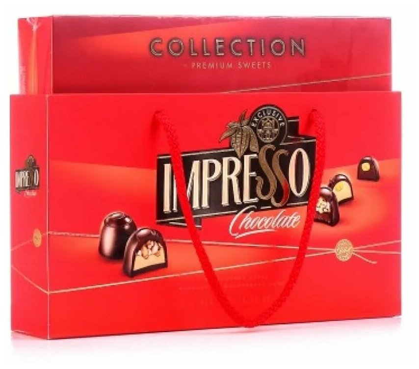 Импрессо PREMIUM набор шоколадных конфет, красный 424 гр.