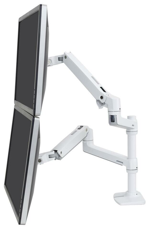 Ergotron LX Dual Stacking Arm Ergotron 45-492-216 (белый) крепление для двух мониторов