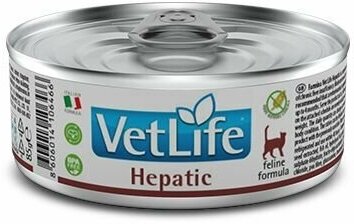 Влажный корм Farmina Vet Life Hepatic для кошек, при хронической печеночной недостаточности, лечебный рацион с курицей индейкой, 85г - фотография № 1