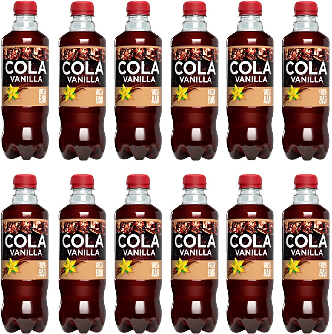 Напиток газированный Fresh Bar "Cola Vanilla" ПЭТ, 480 мл х 12 шт