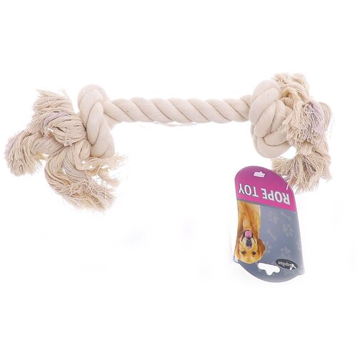 Papillon игрушка для собак канат с 2 узлами, хлопок, 23см (cotton flossy toy 2 knots) 140771, 0,050 кг, 15227