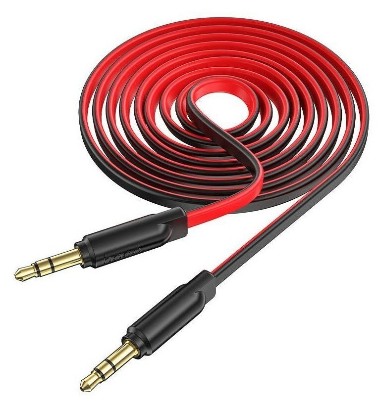 AUX Audio кабель 35 мм UPA16 2m HOCO черно-красный