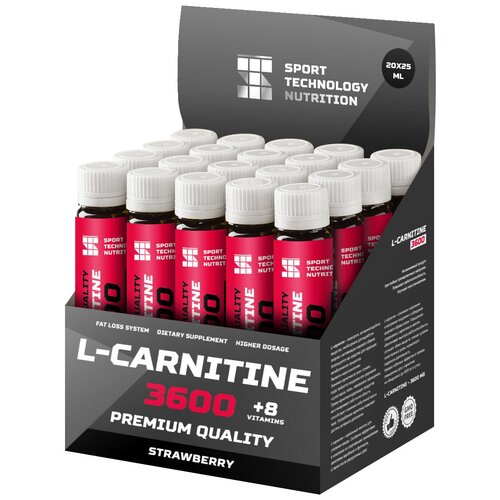Sport Technology Nutrition L-карнитин 3600, 500 мл., клубника биотин и фолиевая кислота с омега 3 1win vitamins for beauty 30 мл