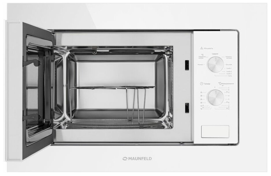 Микроволновая печь встраиваемая MAUNFELD MBMO.20.2 PGW, белый - фотография № 5