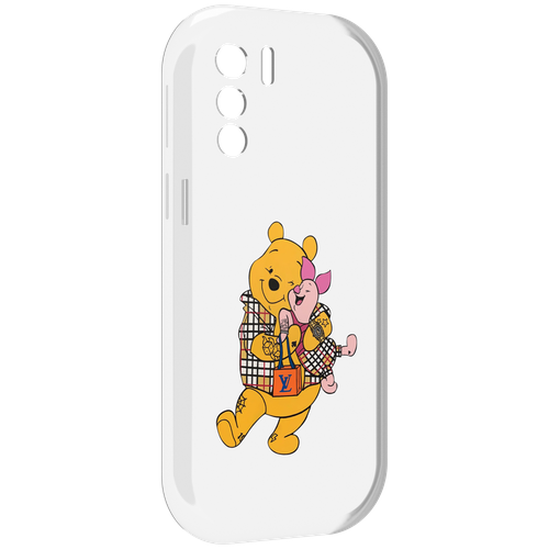 Чехол MyPads модный-медведь-из-винни-пуха для UleFone Note 13P задняя-панель-накладка-бампер