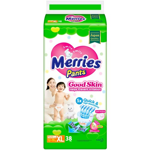 фото Трусики merries (мерриес) good skin размер xl (12-19 кг.), 38 шт.