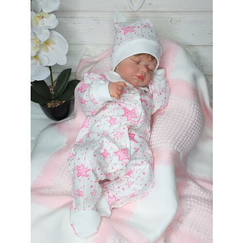 фото 02401 комплект "близнецы": комбинезон, шапочка, (футер) 40-62 р-р. свс