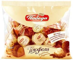 Конфеты Победа вкуса Трюфели ассорти Irish Cream и Cappuccino, 200 г