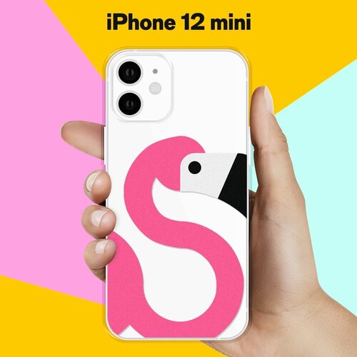 Силиконовый чехол Фламинго на Apple iPhone 12 mini