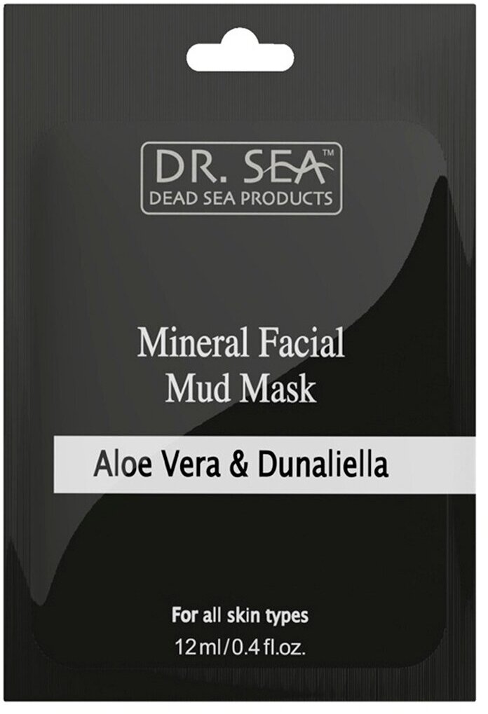 Минеральная грязевая маска для лица с алоэ вера и дуналиеллой Dr.Sea Mineral Facial Mud Mask with Aloe Vera and Dunaliella 12 мл .