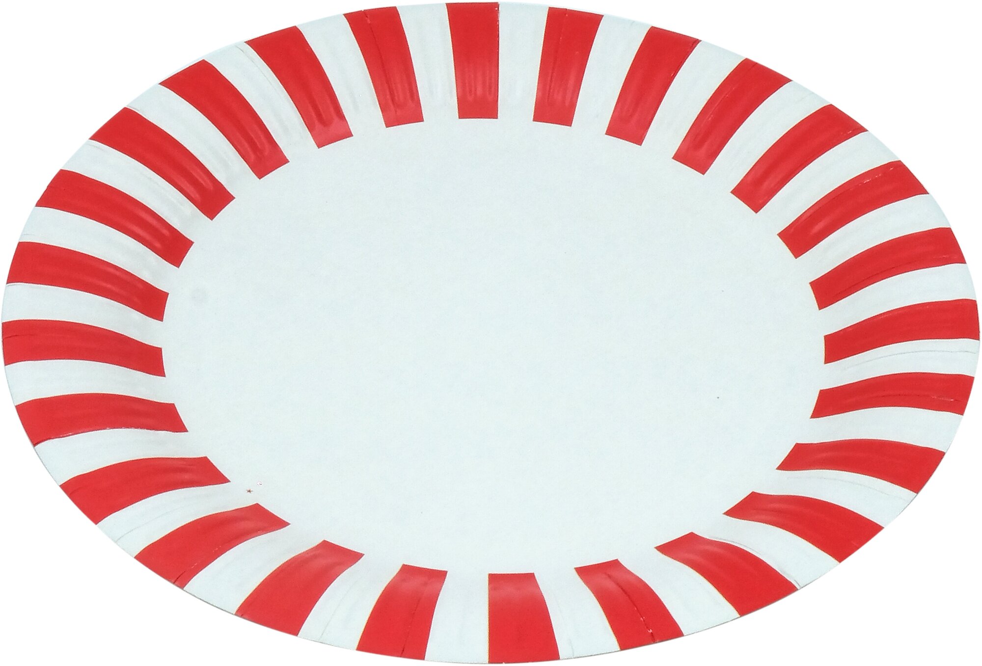 Тарелки одноразовые картонные белые с красной полоской 23 см, упаковка 50 шт - фотография № 6