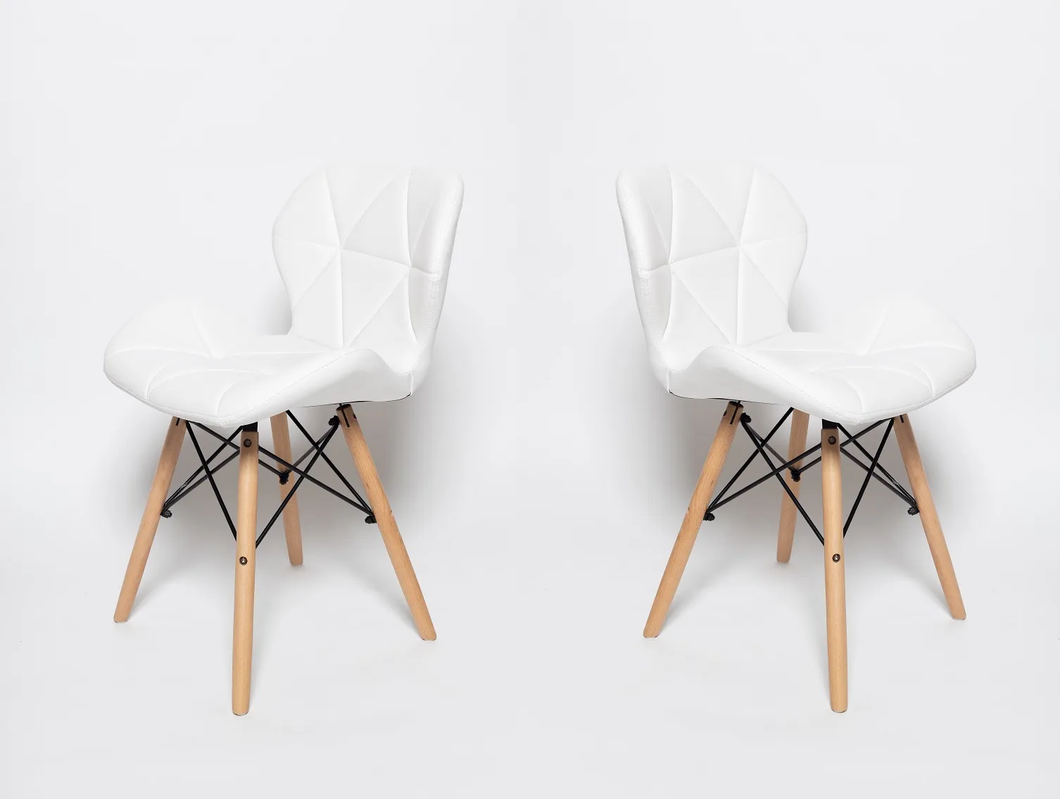 Комплект стульев для кухни из 2-х штук SC-026 белый