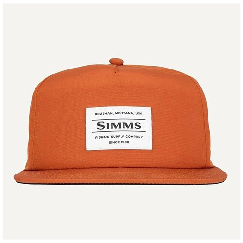 Simms Бейсболка Unstructured Flat Brim Cap one size, simms orange активный отдых