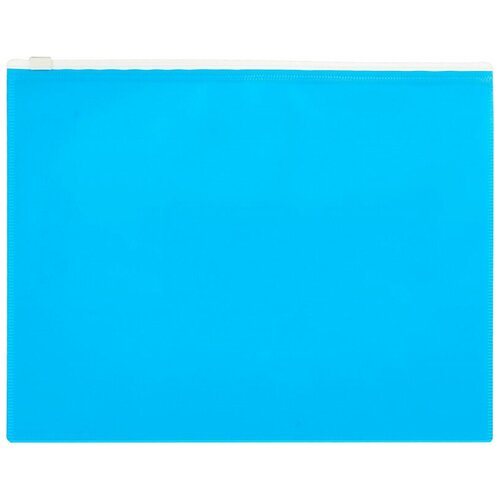 Папка-конверт на молнии А5 Attache Color , голубой папка конверт на молнии attache color a6 фиолетовая 0 16 мм 1044992
