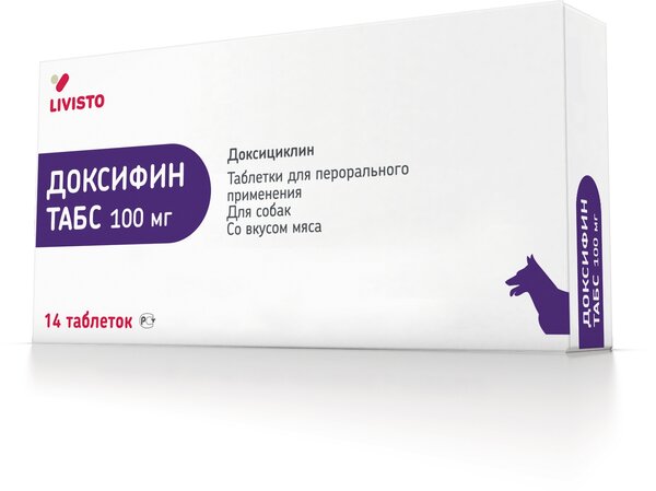 Таблетки Livisto Доксифин 100 мг., 100 мл, 20 г, 14шт. в уп., 1уп.
