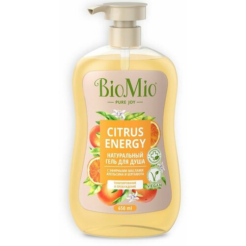 Гель д/душа BIOMIO Апельсин и бергамот,650мл гель для душа biomio citrus energy апельсин и бергамот 650мл