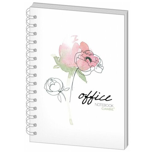Canbe Бизнес-тетрадь Office Flowers формат А5 60 л в клетку 474₽