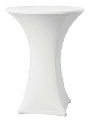 Чехол на коктейльный стол 110х80 см. цвет белый - фотография № 2