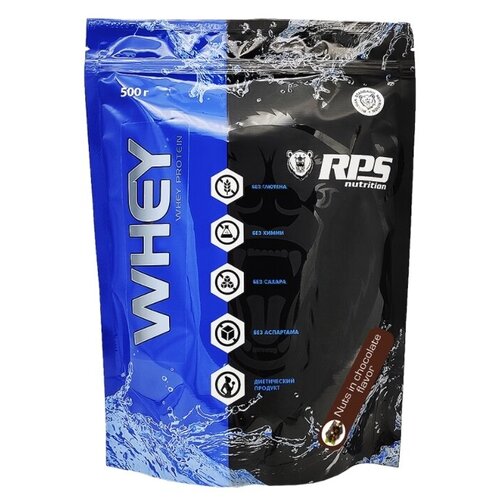 Протеин RPS Nutrition Whey Protein, 500 гр., орех в шоколаде протеин rps nutrition whey protein 908 гр орехи в шоколаде
