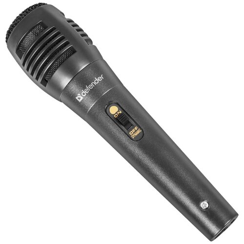 Микрофон проводной Defender MIC-129, разъем: mini jack 3.5 mm, черный