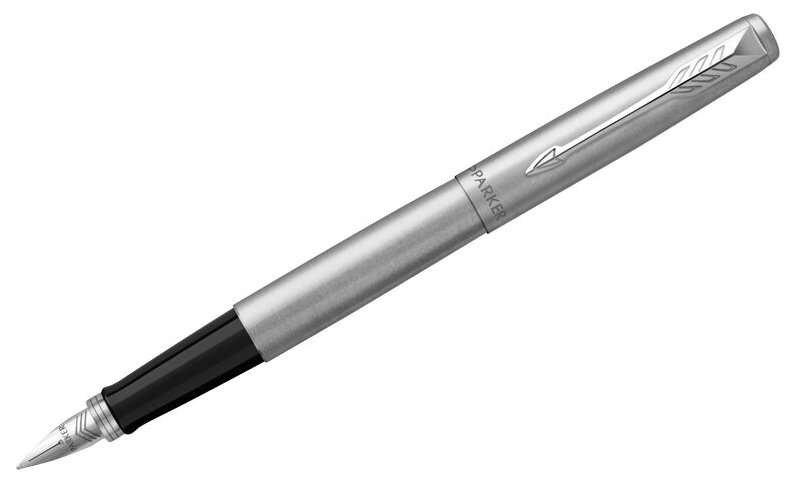 Ручка перьевая Jotter FP Stainless steel CT синяя серебристый корпус (артикул производителя 2030946)