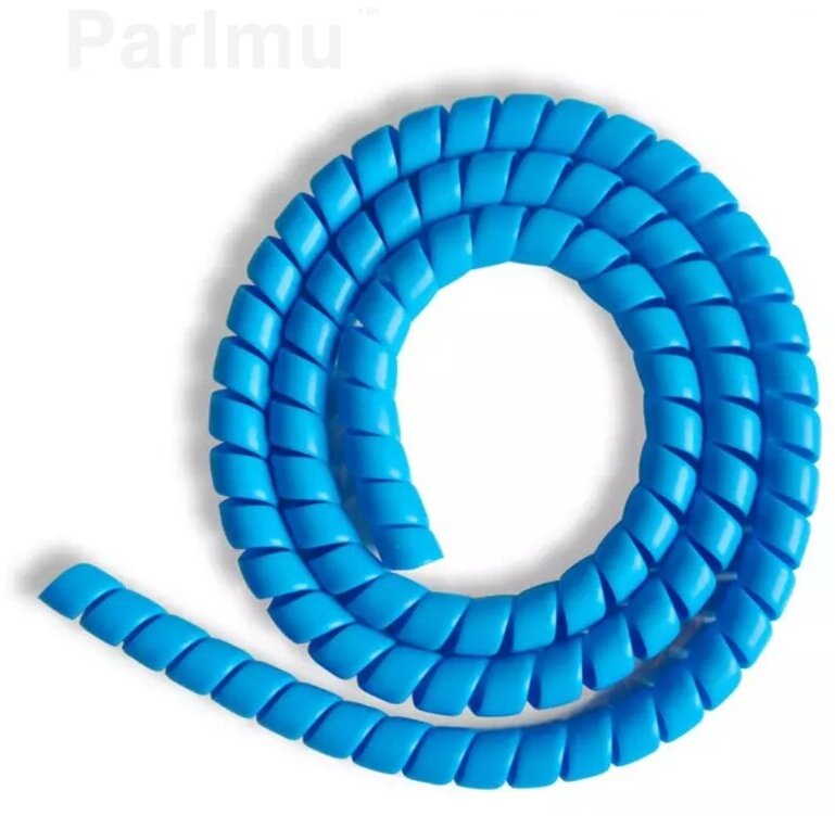 PARLMU спиральная пластиковая защита SG-17-F14-k2 полипропилен размер 17 плоская поверхность цвет голубой длина 2 м