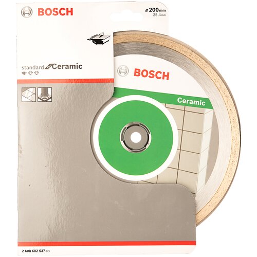 Диск отрезной Bosch Professional for Ceramic200-25, 2608602537 алмазный диск bosch best for ceramic extraclean turbo 230мм 2608602240