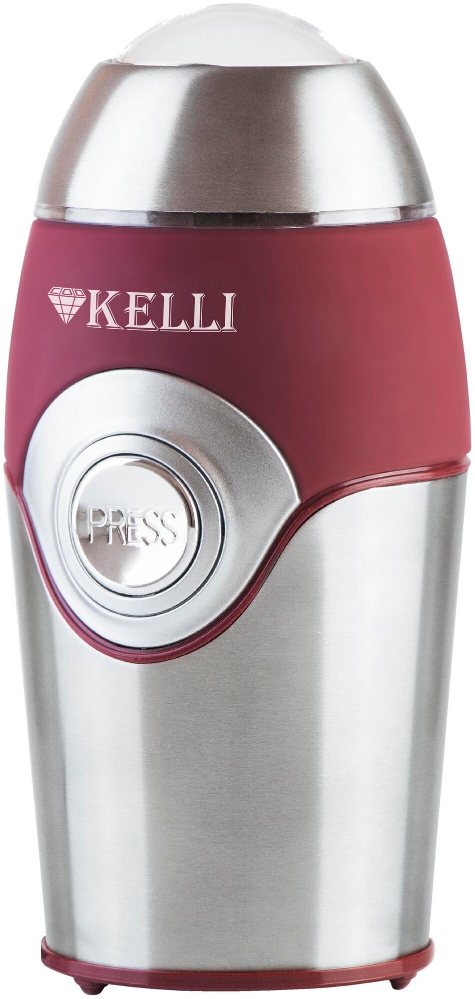 Кофемолка Kelli KL-5054, серебристый/бордовый