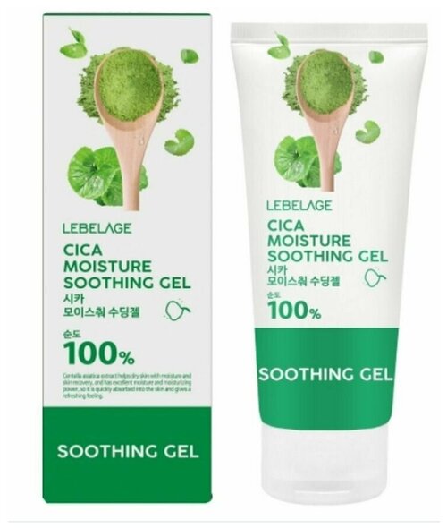 Lebelage Успокаивающий гель с экстрактом центеллы Cica Moisture Soothing Gel 100%, 100 мл