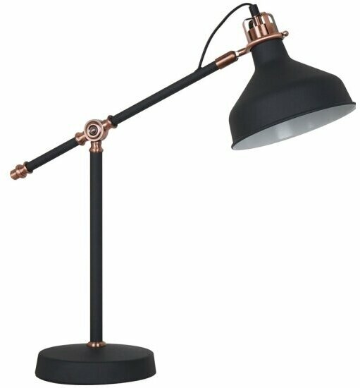 Настольная лампа Camelion KD-425 C62 Amsterdam черный + медь, 1х E27, 40Вт, 230В, металл