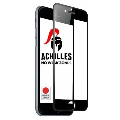 Защитное стекло Achilles Premium для телефона Apple iPhone 7, 8 и SE 2020 / Противоударное cтекло на смартфон Эпл Айфон 7, 8 и СЕ 2020 / Черное