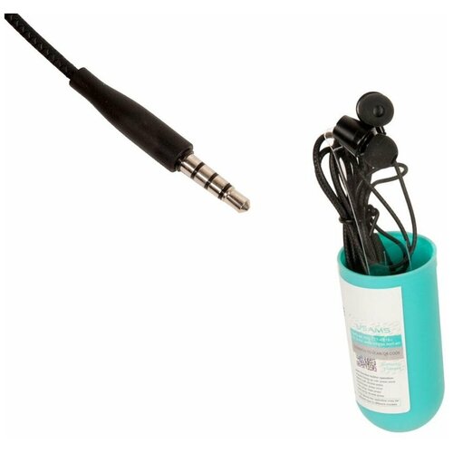 Наушники Usams US-SJ475 EP-42 вакуумные микрофон кнопка ответа кабель 12м черный 15100₽