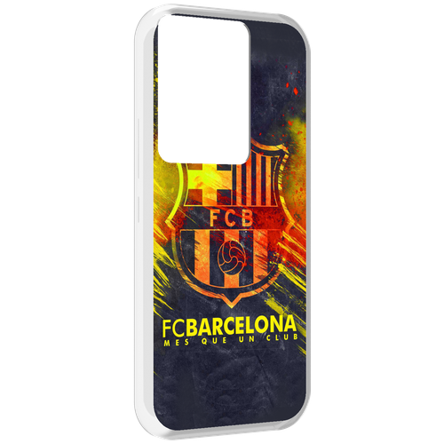 Чехол MyPads FC-Barcelona-Wallpaper-3 для Itel Vision 3 Plus / Itel P38 Pro задняя-панель-накладка-бампер чехол mypads парень в шляпе в оранжевом кружке для itel vision 3 plus itel p38 pro задняя панель накладка бампер