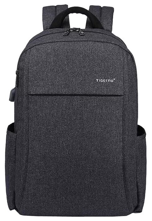 Рюкзак TIGERNU T-B3221, USB-порт для Power Bank, темно-серый