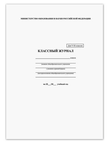 Журнал классного руководителя 5-11 классы Brauberg, А4, твердая обложка (125686)