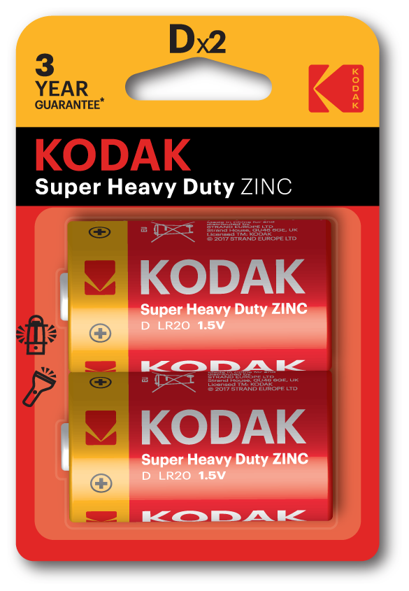 Элемент питания KODAK Heavy Duty R20 BL2 Extra (KDHZ-2) (24/120)